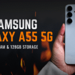 Samsung Galaxy A55 5G with 50MP Camera, 8GB RAM, 128GB Storage, AI, Metal Frame, Nightography, Gorilla Glass Victus+