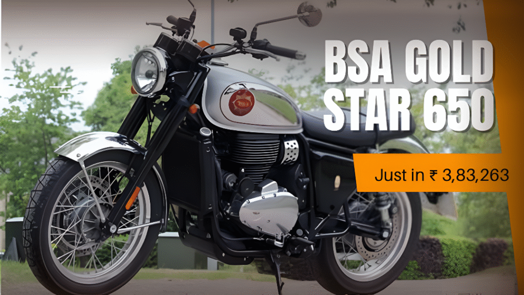 BSA Gold Star 650 launched with 652 cc engine, 28 kmpl mileage, 12L tank, 5-speed manual at Rs. 3.83L.