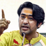 Wastage of public money’: Congress targets video of Bageshwar Dham head on govt plane, cop touching feet; BJP hits back