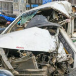 South Delhi crash: speeding car hits taxi, two dead, one arrested.