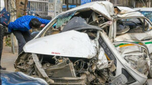 South Delhi crash: speeding car hits taxi, two dead, one arrested.